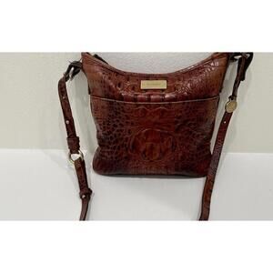 Brahmin Pecan Melbourne Crossbody bag with adjustable strap